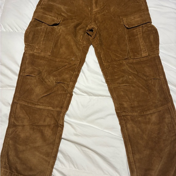 Empyre Men's Brown Corduroy Cargo Pants - Picture 3 of 7
